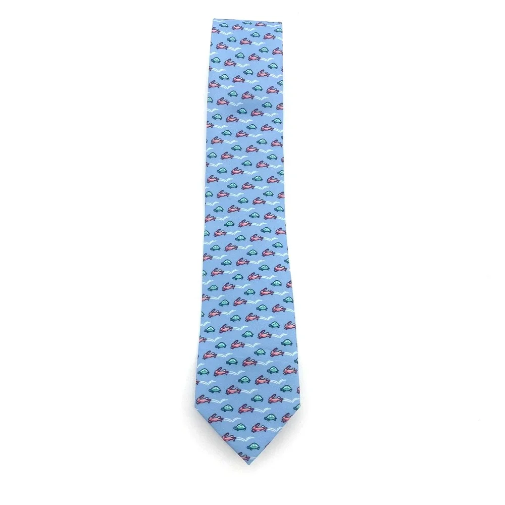Nautica Blue Novelty Gender Revel Pink Bunnies Green Turtles Neck Tie 3x60
